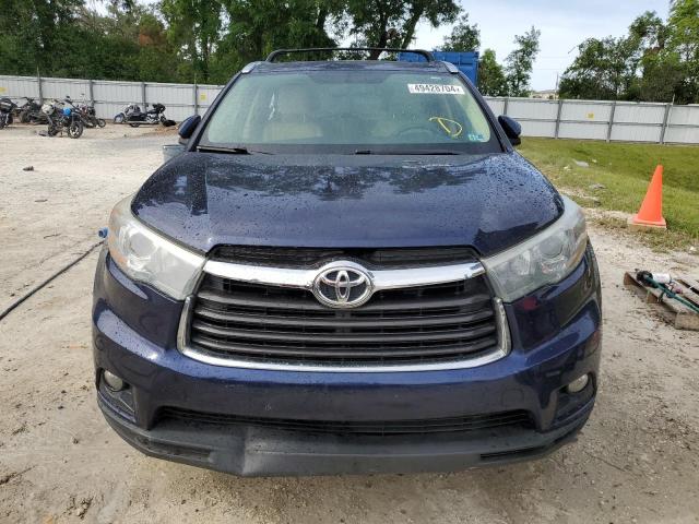 5TDJKRFH2GS238441 - 2016 TOYOTA HIGHLANDER XLE BLUE photo 5