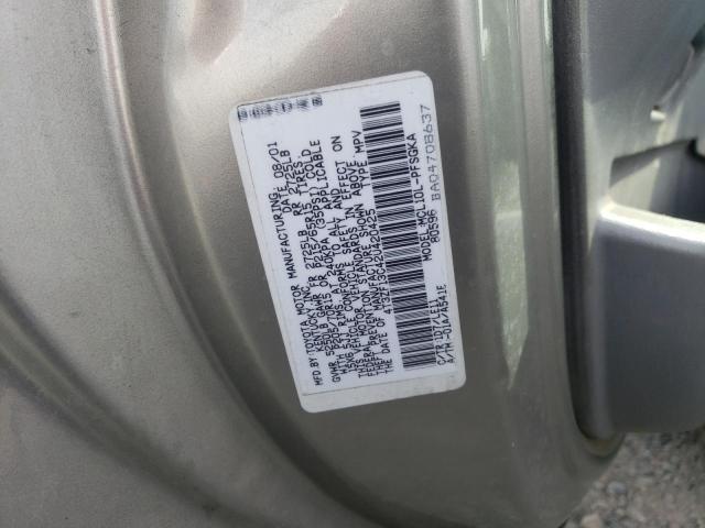 4T3ZF13C42U420425 - 2002 TOYOTA SIENNA LE SILVER photo 13