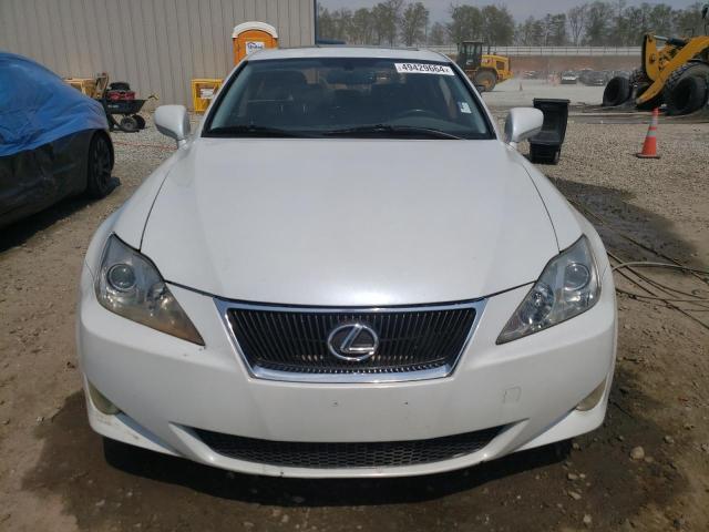 JTHBK262082081605 - 2008 LEXUS IS 250 WHITE photo 5