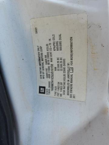 1GDM7H1C52J513158 - 2002 GMC C-SERIES C7H042 WHITE photo 10
