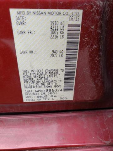 1N4AL3AP0FN886024 - 2015 NISSAN ALTIMA 2.5 RED photo 13