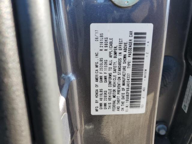 19UUB2F69JA004337 - 2018 ACURA TLX TECH+A GRAY photo 12