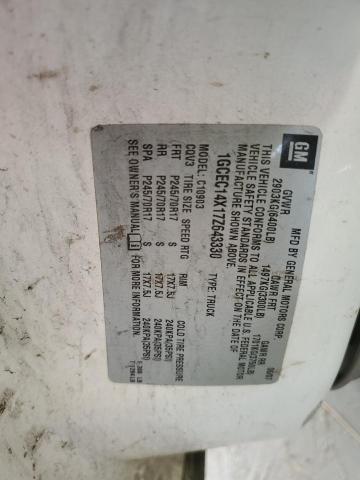 1GCEC14X17Z643330 - 2007 CHEVROLET SILVERADO C1500 CLASSIC Ağ foto 12