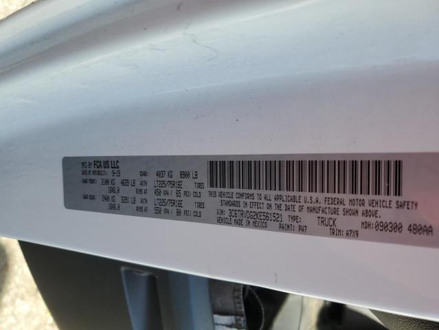 3C6TRVDG2KE561521 - 2019 RAM PROMASTER 2500 HIGH WHITE photo 13