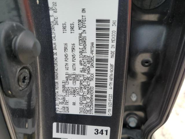 3TMCZ5AN5NM493933 - 2022 TOYOTA TACOMA DOUBLE CAB GRAY photo 13