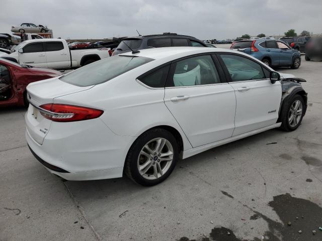 3FA6P0LU0JR219665 - 2018 FORD FUSION SE HYBRID WHITE photo 3