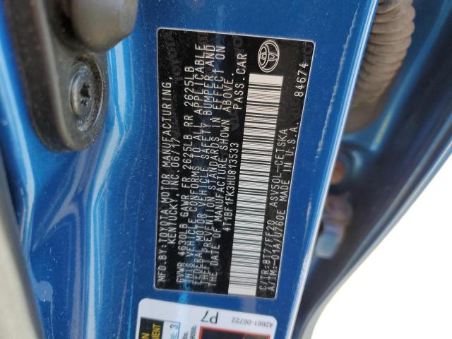 4T1BF1FK3HU813533 - 2017 TOYOTA CAMRY LE BLUE photo 12