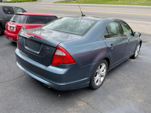 3FAHP0HAXCR372791 - 2012 FORD FUSION SE TEAL photo 4