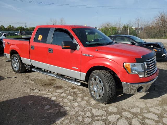 1FTFW1ET6CKD63042 - 2012 FORD F150 SUPERCREW RED photo 4