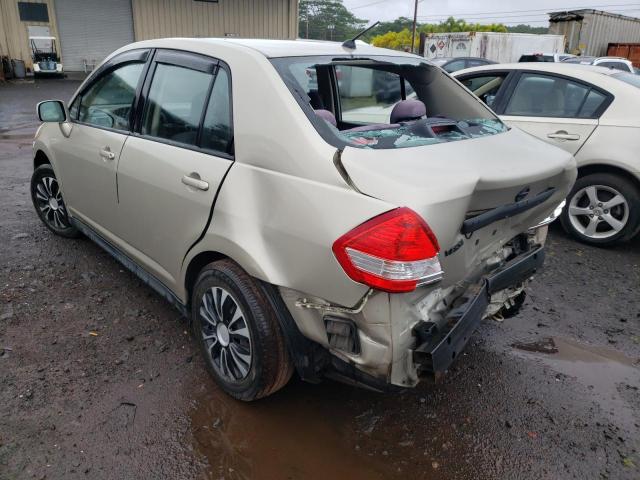 3N1BC11E59L445711 - 2009 NISSAN VERSA S BEIGE photo 2