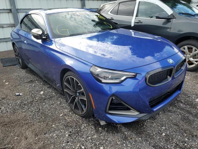 3MW53CM09N8C50310 - 2022 BMW M240XI BLUE photo 4