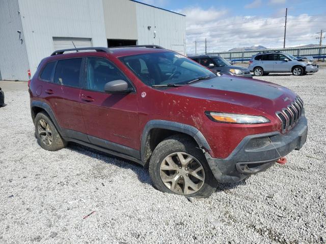 1C4PJMBS7EW157305 - 2014 JEEP CHEROKEE TRAILHAWK BURGUNDY photo 4