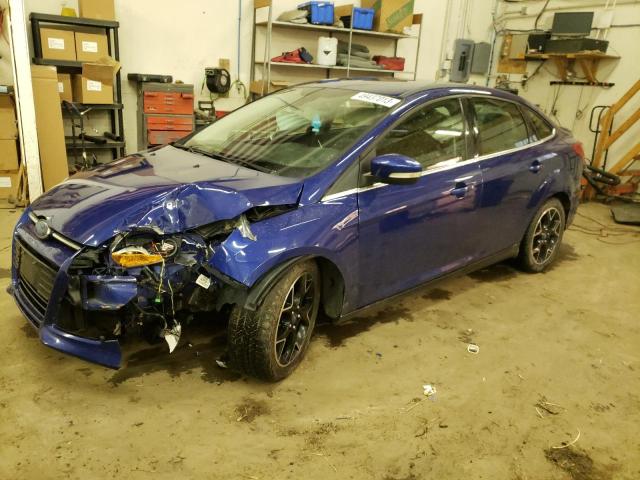 1FAHP3J25CL480304 - 2012 FORD FOCUS TITANIUM BLUE photo 1