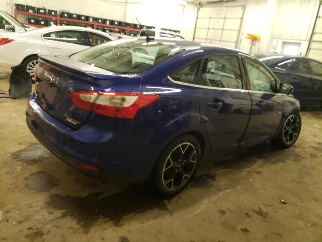 1FAHP3J25CL480304 - 2012 FORD FOCUS TITANIUM BLUE photo 3