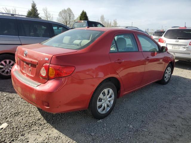 1NXBU4EE2AZ261130 - 2010 TOYOTA COROLLA BASE RED photo 3