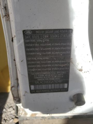 SALAC2V63GA782487 - 2016 LAND ROVER LR4 თეთრი ფოტო 13