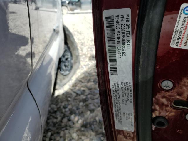 2C3CDZFJ6NH252123 - 2022 DODGE CHALLENGER R/T SCAT PACK BURGUNDY photo 12