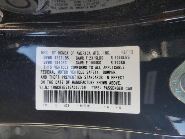 1HGCR2E51EA067759 - 2014 HONDA ACCORD SPORT BLACK photo 13