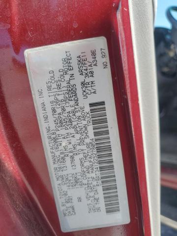5TBRT34122S278054 - 2002 TOYOTA TUNDRA ACCESS CAB 勃艮第红 照片 12