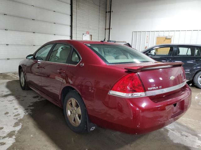 2G1WT57K691138108 - 2009 CHEVROLET IMPALA 1LT RED photo 2