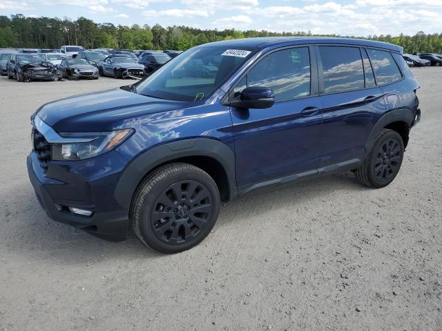 5FNYF8H52NB032327 - 2022 HONDA PASSPORT EXL BLUE photo 1