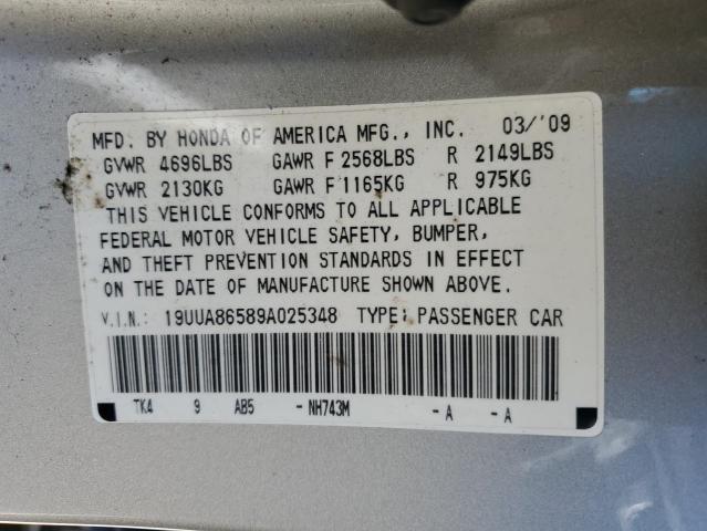 19UUA86589A025348 - 2009 ACURA TL SILVER photo 13