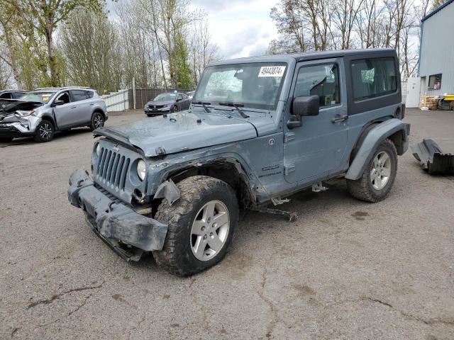 1C4AJWAG3EL240018 - 2014 JEEP WRANGLER SPORT GRAY photo 1