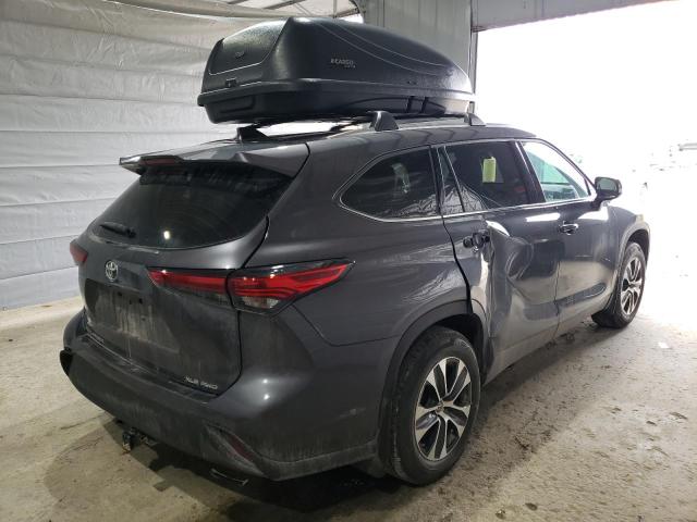 5TDGZRBH1MS544506 - 2021 TOYOTA HIGHLANDER XLE 灰色 照片 3