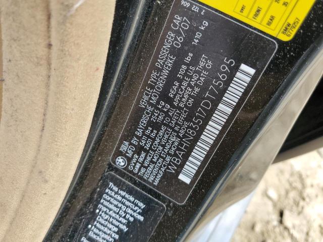 WBAHN83517DT75695 - 2007 BMW 750 BLACK photo 12