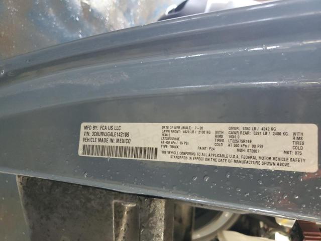 3C6URVJG4LE142189 - 2020 RAM PROMASTER 3500 HIGH ლურჯი ფოტო 13