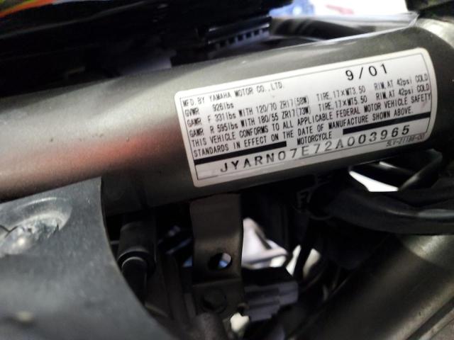 JYARN07E72A003965 - 2002 YAMAHA FZS10 BLACK photo 9