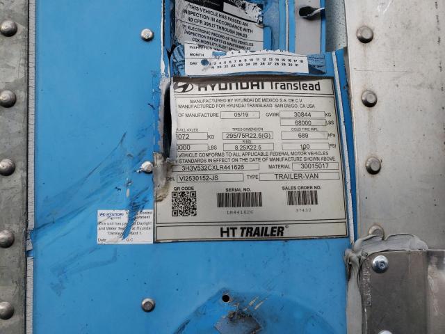 3H3V532CXLR441626 - 2020 HYUNDAI TRAILER BLUE photo 10