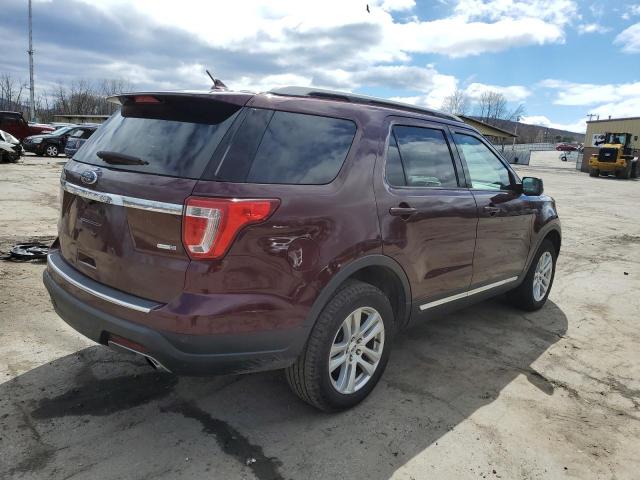 1FM5K8DH3JGA44979 - 2018 FORD EXPLORER XLT BURGUNDY photo 3