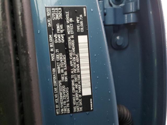YV4ED3GMXP2037976 - 2023 VOLVO C40 RECHARGE ULTIMATE BLUE photo 12