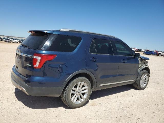 1FM5K7DH3HGD98621 - 2017 FORD EXPLORER XLT BLUE photo 3