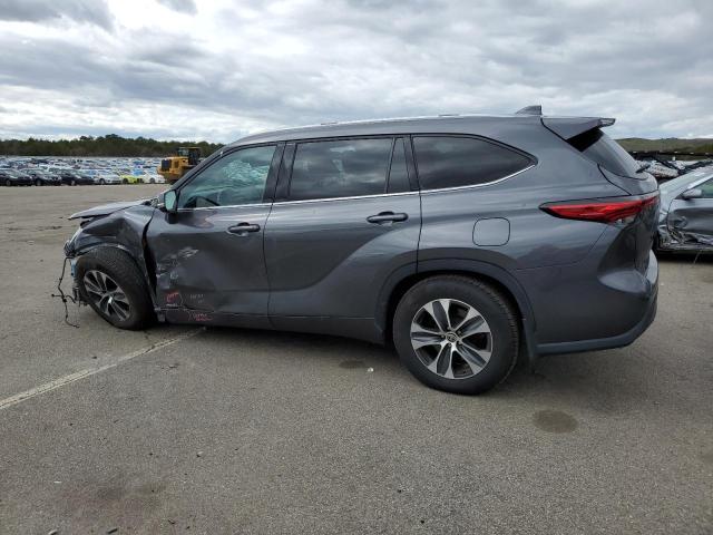 5TDHBRCH7NS538170 - 2022 TOYOTA HIGHLANDER HYBRID XLE GRAY photo 2