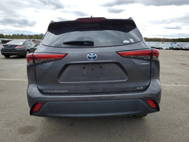 5TDHBRCH7NS538170 - 2022 TOYOTA HIGHLANDER HYBRID XLE GRAY photo 6