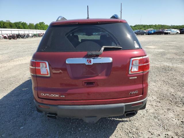 5GZEV33718J254645 - 2008 SATURN OUTLOOK XR RED photo 6