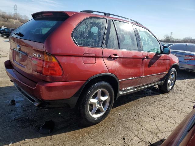 5UXFA53582LP52136 - 2002 BMW X5 3.0I RED photo 3