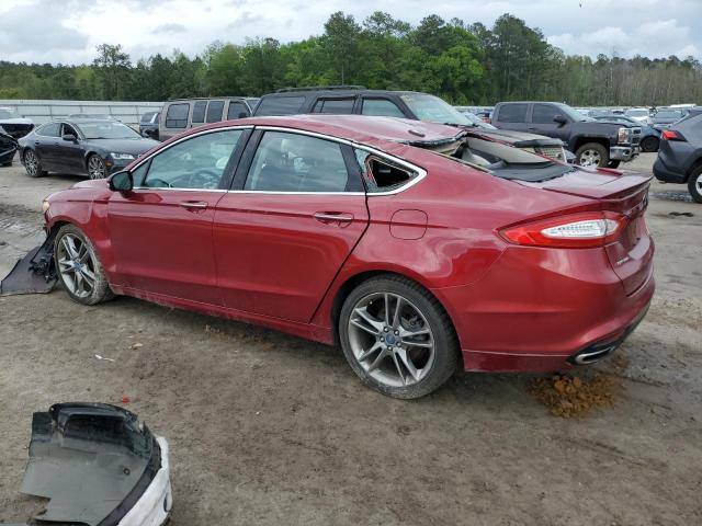 3FA6P0K93DR137818 - 2013 FORD FUSION TITANIUM RED photo 2