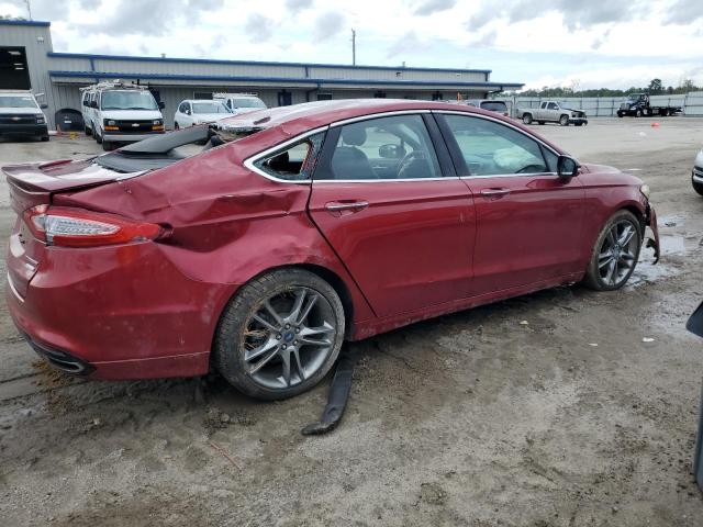 3FA6P0K93DR137818 - 2013 FORD FUSION TITANIUM RED photo 3