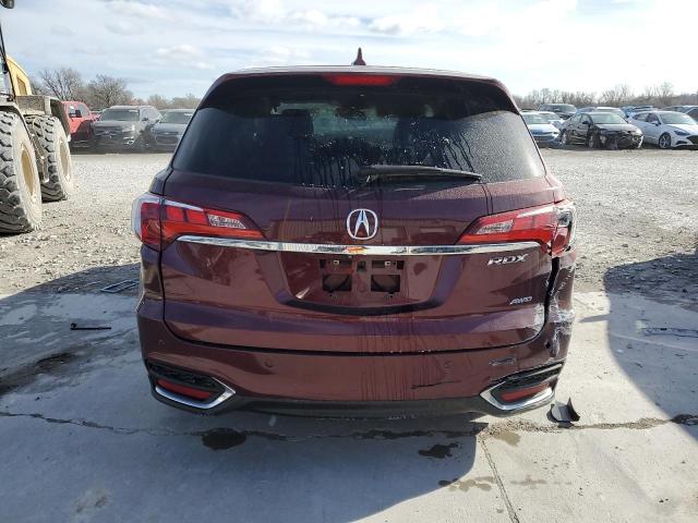 5J8TB4H75GL029410 - 2016 ACURA RDX ADVANCE BURGUNDY photo 6