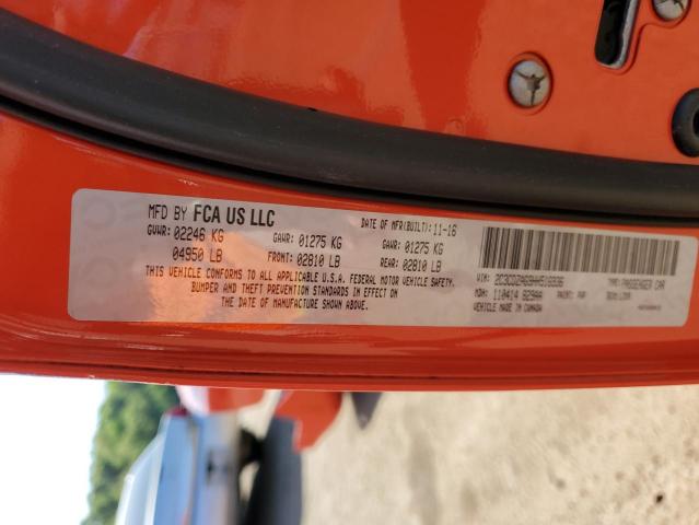 2C3CDZAG9HH516936 - 2017 DODGE CHALLENGER SXT ORANGE photo 12