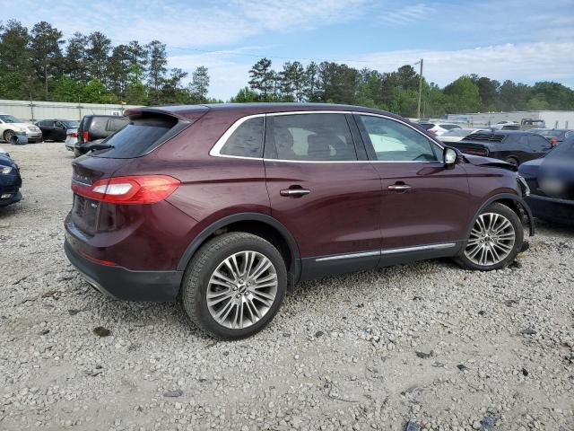 2LMPJ8LR7JBL25281 - 2018 LINCOLN MKX RESERVE MAROON photo 3