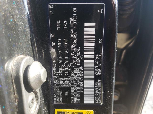 5TDKKRFH7FS098907 - 2015 TOYOTA HIGHLANDER XLE Qara foto 12