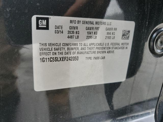 1G11C5SLXEF242050 - 2014 CHEVROLET MALIBU 1LT GRAY photo 12