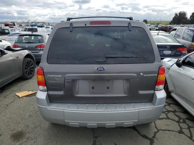 1FMCU96H15KD76765 - 2005 FORD ESCAPE HEV GRAY photo 6