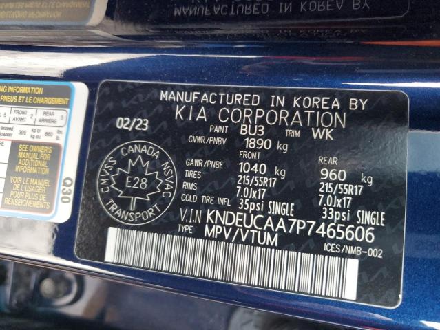 KNDEUCAA7P7465606 - 2023 KIA SELTOS S BLUE photo 13