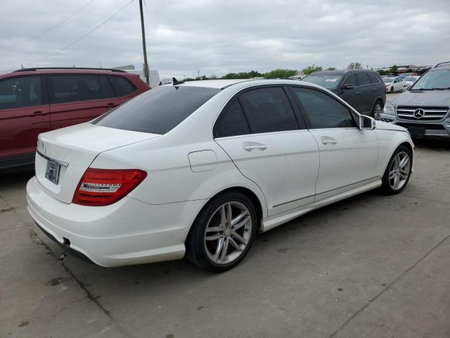 WDDGF4HB3EA948605 - 2014 MERCEDES-BENZ C 250 WHITE photo 3