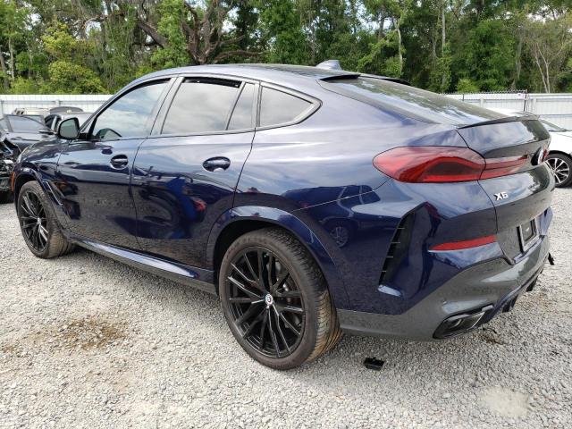 5UXCY8C02P9P76165 - 2023 BMW X6 M50I BLUE photo 2